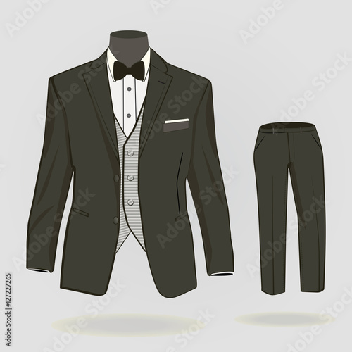 Fotografie, Obraz Formal suit, tuxedo with formal trousers for men