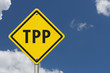 © Karen Roach - Trans-Pacific Partnership yellow warning road sign