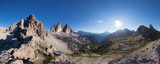 Fototapeta Góry - Panorama of Tre Cime and Monte Paterno