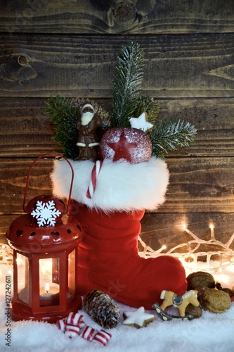 Grusskarte Gefullter Nikolausstiefel Buy This Stock Photo And Explore Similar Images At Adobe Stock Adobe Stock