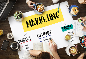 Wall Mural - marketing business plan strategy vision commercial concept