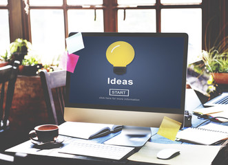 Poster - ideas sharing website mission objective online concept