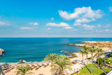 Wall Mural - Beirut Coast Landscape at the Resort Hotel in Raouche, Beirut, Lebanon.