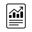 © martialred - Financial report or income statement line art icon for apps and websites