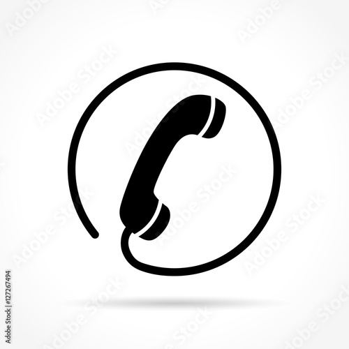 Cuadros en Lienzo handset phone on white background
