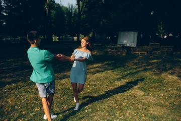 Wall Mural - man and woman in the park