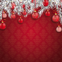 Wall Mural - Christmas Ornaments Baubles Twigs