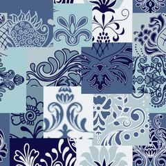 Wall Mural - Patchwork fabric bandana