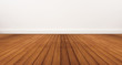 © SasinParaksa - Wooden floor and white wall