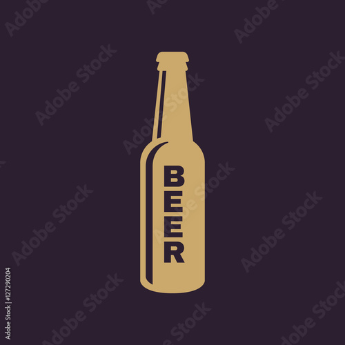 Fotomural Botella de icono de la cerveza