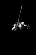 © princeoflove - male musician hands playing classical violin, black and white