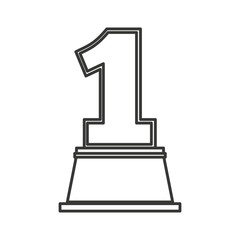 trophy winner award isolated icon vector illustration design