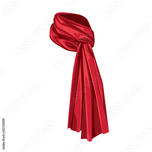 fashion vector Flat Illustration. scarf stylized. Stock Vector Adobe