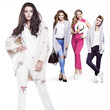 © dorriss - Group of fashionably dressed young woman standing on a white background