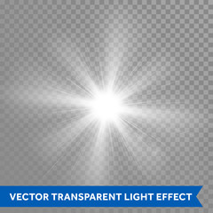 Aufkleber - Shining star with vector glowing rays