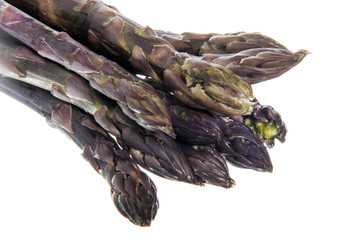 black asparagus isolated