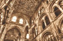 Peterborough Cathedral Arches HDR Sepia Tone