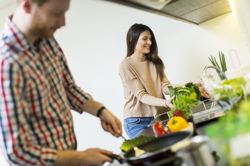 Wall Mural - Couple in kitchen