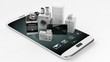 © viperagp - 3d rendering home appliances on a smart phone