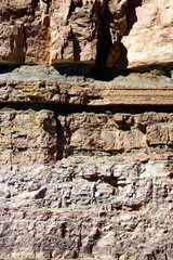 Wall Mural - Detail, geological layers of sedimentary rock