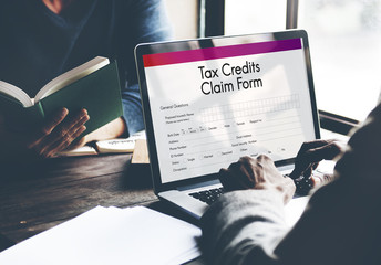 Wall Mural - tax credits claim form concept