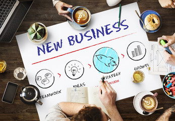Wall Mural - new business begin launch growth success concept