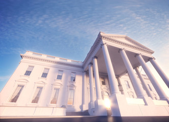 Fototapete - White House Wide Angle 1