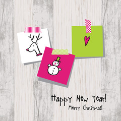 Wall Mural - New year card with copy space.