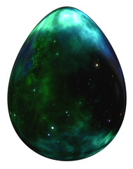 Wall Mural - Easter egg star field with cosmic nebula textured, digital art illustration work.