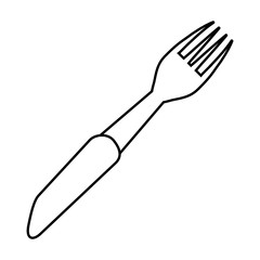 Canvas Print - isolated fork cutlery icon vector illustration graphic design