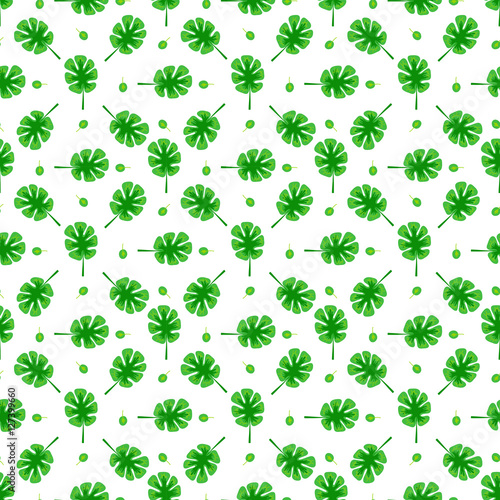 Leaves seamless pattern vector set.