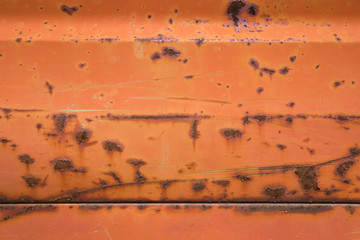  Rusty red metal background.