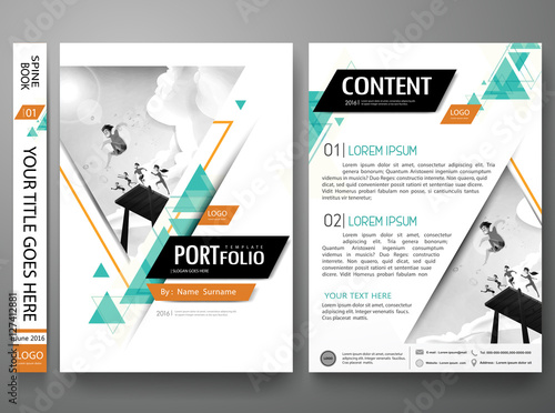 portfolio design template vector layout minimal brochure design