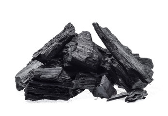 charcoal isolated on white background