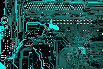 Wall Mural - Computer electronic circuit abstract background