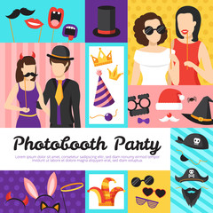 Canvas Print -  Photo Booth Party Design Concept 