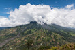 Volcano Tungurahua and landscape of Banos Ecuador