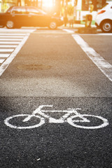 Bicycle Lanes on city street