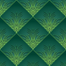 Green Vintage Seamless Wallpaper
