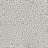 Fototapeta Młodzieżowe - Irregular Maze Thin Lines. Vector Seamless Black and White Pattern.