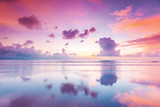 Fototapeta Zachód słońca - Sunset over sea on Bali