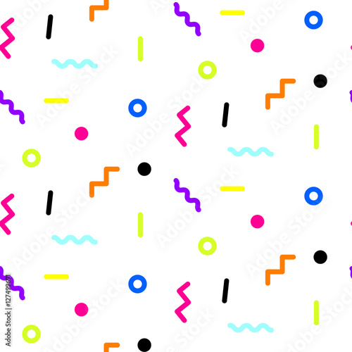 abstract geometric shapes seamless vector pattern colorful neon simple shapes background for website wallpaper buy this stock vector and explore similar vectors at adobe stock adobe stock abstract geometric shapes seamless