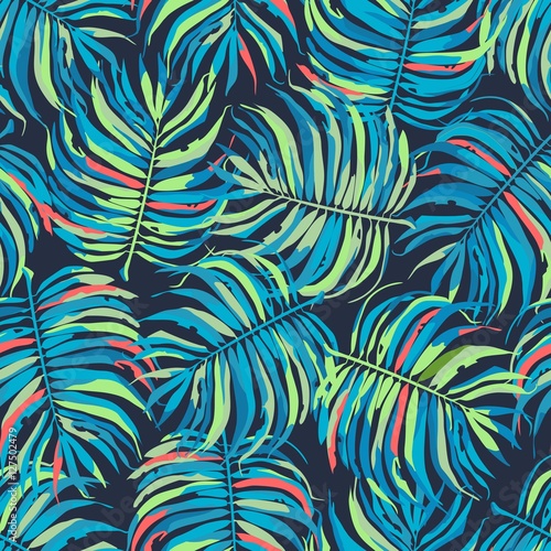 Naklejka - mata magnetyczna na lodówkę Bright Tropical Pattern 