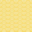 Yellow and white waves seamless pattern.