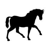 Fototapeta Konie - horse vector illustration black silhouette