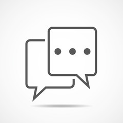 Wall Mural - chat bubble icon. vector illustration.