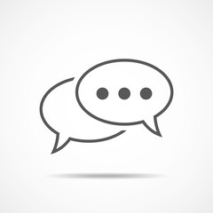 Wall Mural - chat bubble icon. vector illustration.