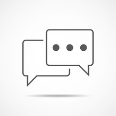 Wall Mural - chat bubble icon. vector illustration.
