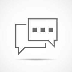 Wall Mural - chat bubble icon. vector illustration.