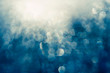 Abstract sunny blue bokeh background